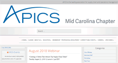 Desktop Screenshot of midcarolina-apics.org